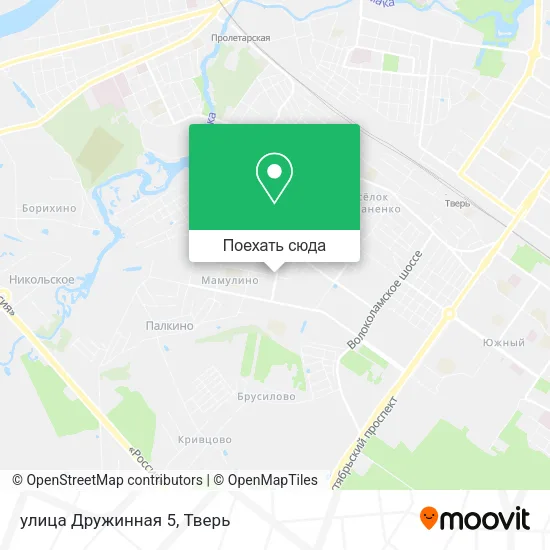 Карта улица Дружинная 5