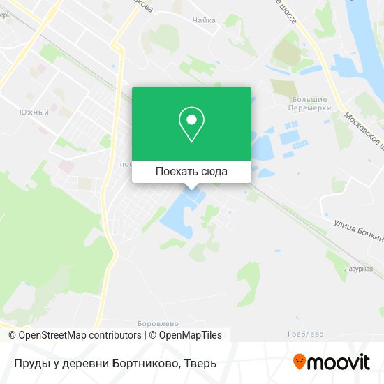 Карта Пруды у деревни Бортниково