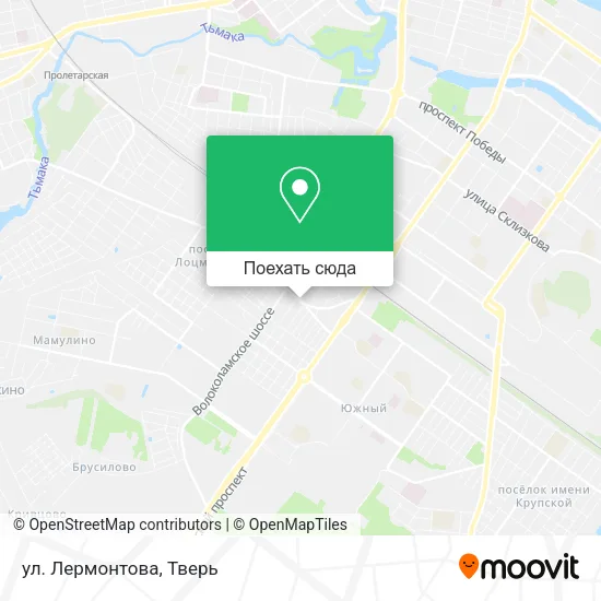 Карта ул. Лермонтова