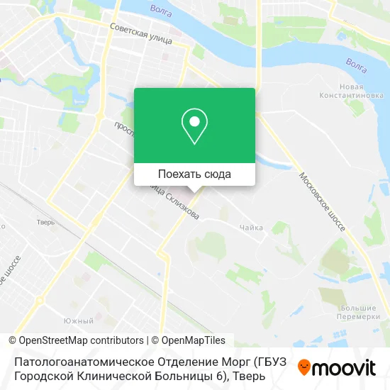 Карта Патологоанатомическое Отделение Морг (ГБУЗ Городской Клинической Больницы 6)