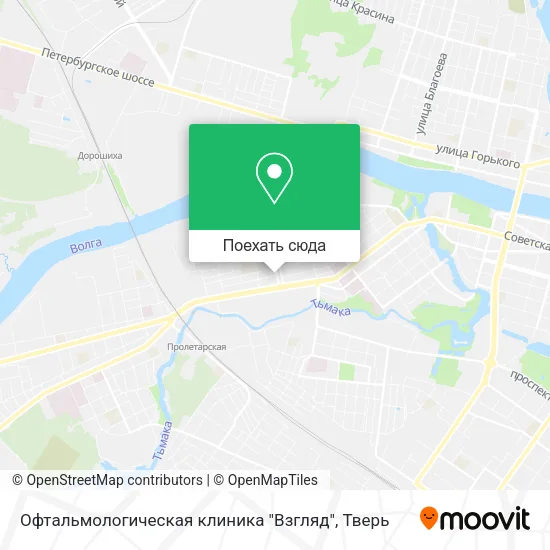 Карта Офтальмологическая клиника "Взгляд"