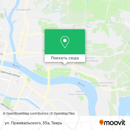 Карта ул. Пржевальского, 55а