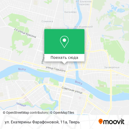 Карта ул. Екатерины Фарафоновой, 11а