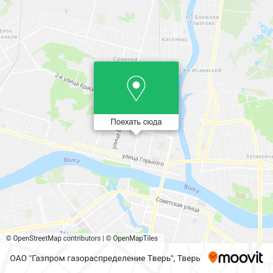 Карта ОАО "Газпром газораспределение Тверь"