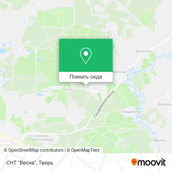 Карта СНТ "Весна"