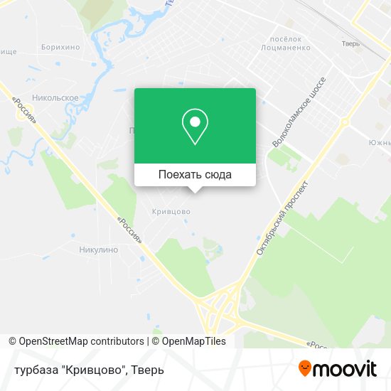 Карта турбаза "Кривцово"