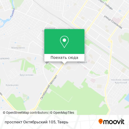 Карта проспект Октябрьский 105