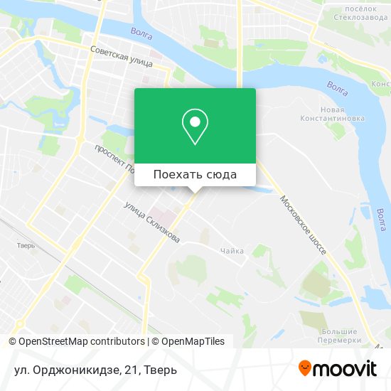 Карта ул. Орджоникидзе, 21