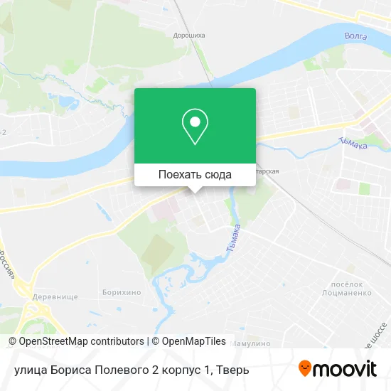 Карта улица Бориса Полевого 2 корпус 1