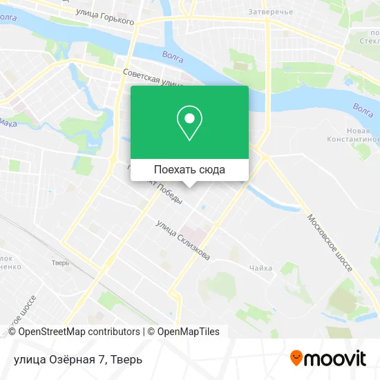 Карта улица Озёрная 7