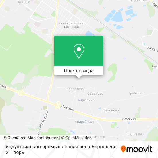 Карта индустриально-промышленная зона Боровлёво 2
