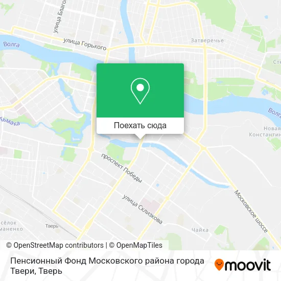 Карта Пенсионный Фонд Московского района города Твери