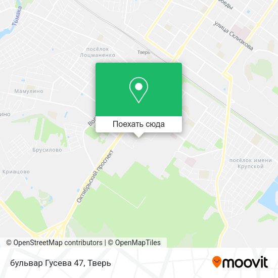 Карта бульвар Гусева 47