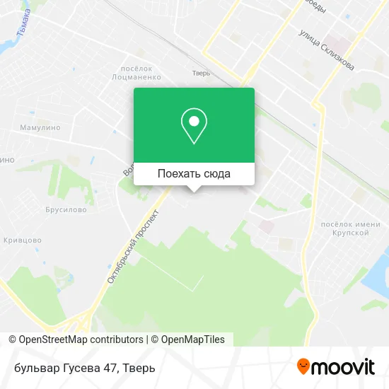 Карта бульвар Гусева 47