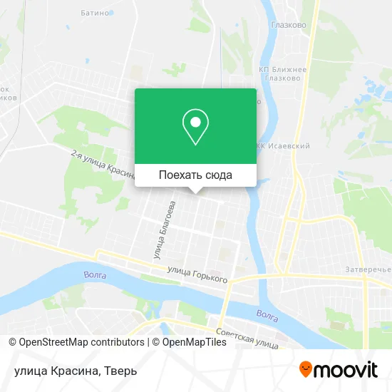 Карта улица Красина