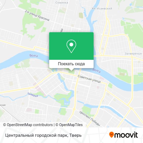 Карта Центральный городской парк