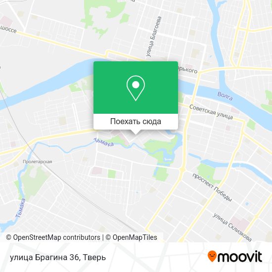Карта улица Брагина 36