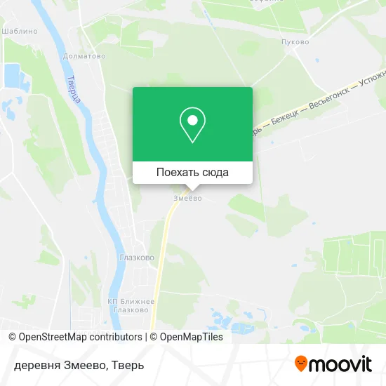Карта деревня Змеево