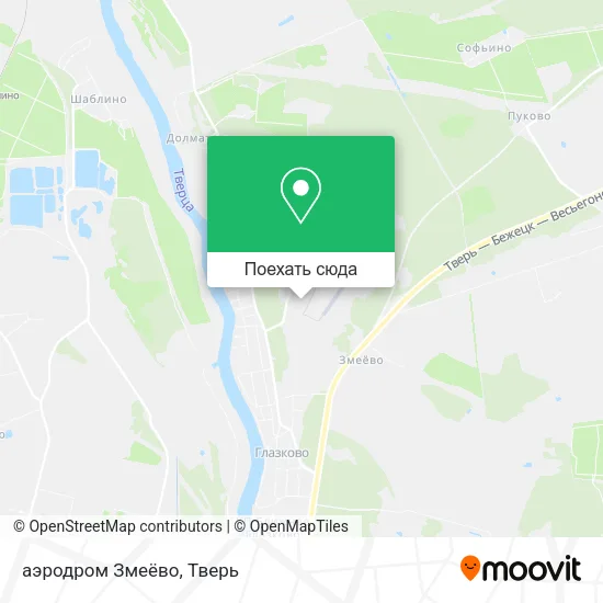 Карта аэродром Змеёво