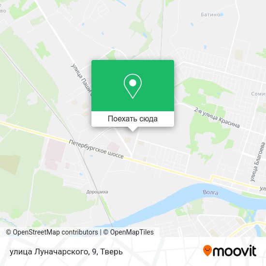 Карта улица Луначарского, 9