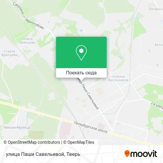 Карта улица Паши Савельевой