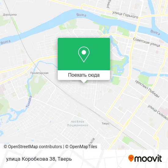 Карта улица Коробкова 38