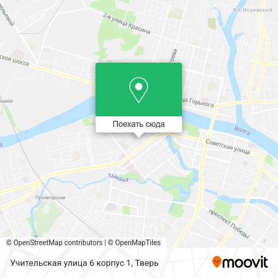 Карта Учительская улица 6 корпус 1