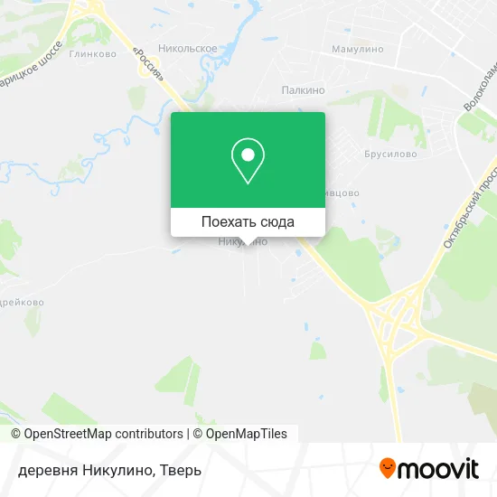 Карта деревня Никулино