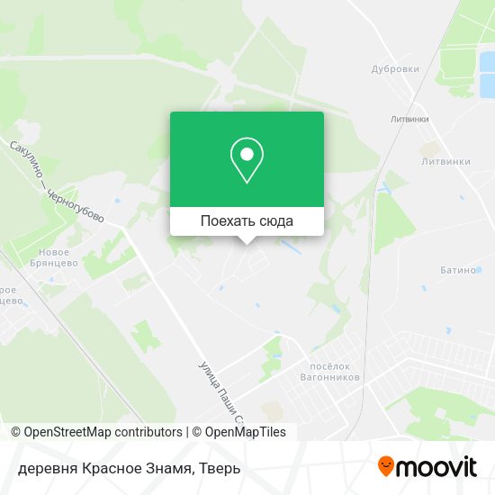 Карта деревня Красное Знамя