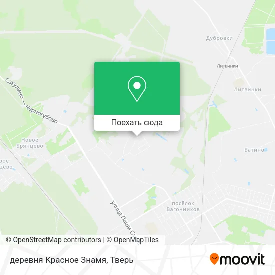 Карта деревня Красное Знамя