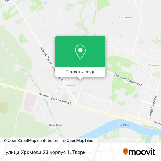 Карта улица Хромова 23 корпус 1