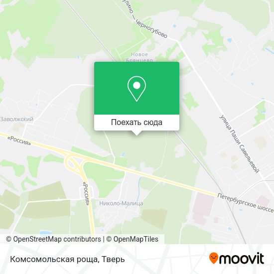 Карта Комсомольская роща