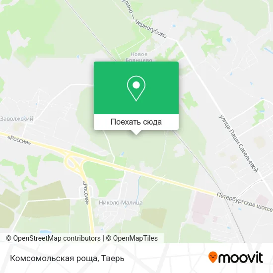 Карта Комсомольская роща