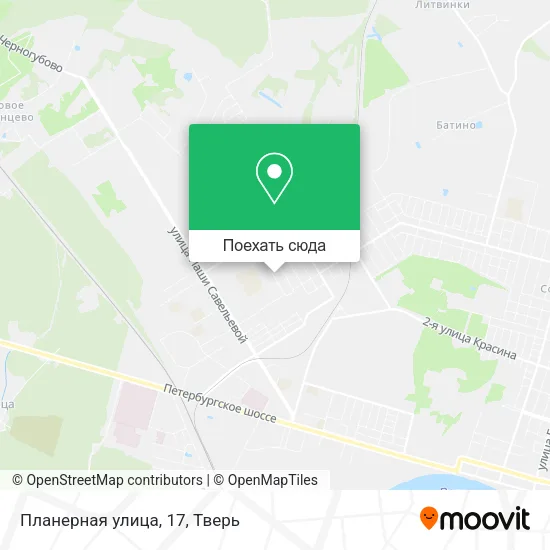 Карта Планерная улица, 17