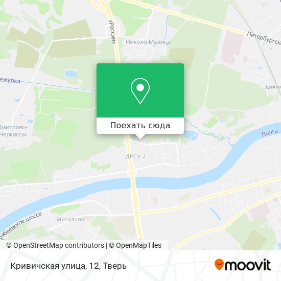 Карта Кривичская улица, 12