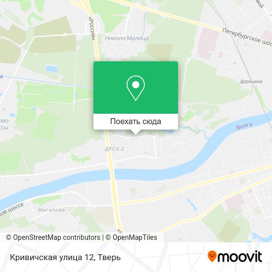 Карта Кривичская улица 12