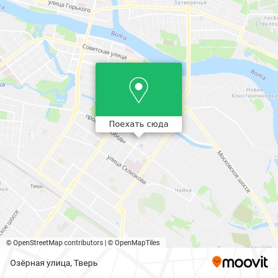 Карта Озёрная улица