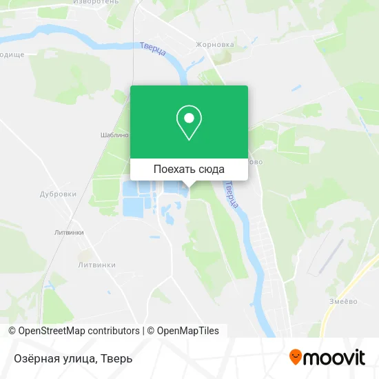 Карта Озёрная улица
