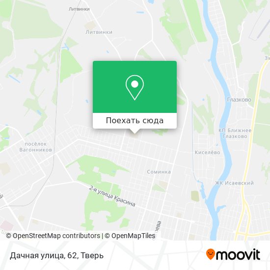 Карта Дачная улица, 62