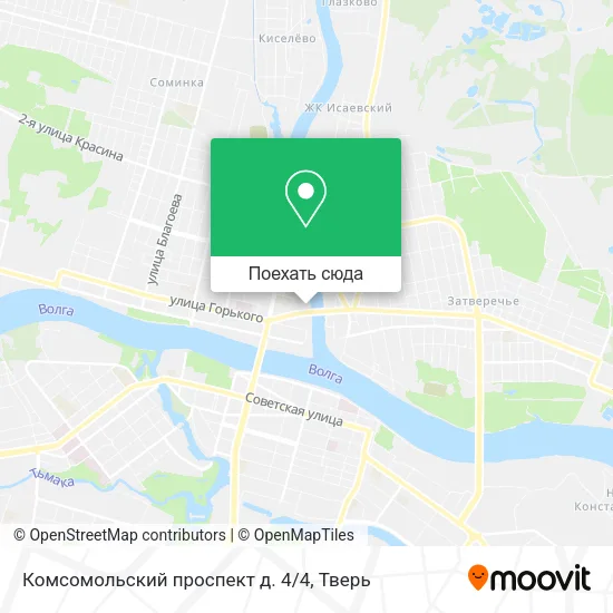 Карта Комсомольский проспект д. 4/4