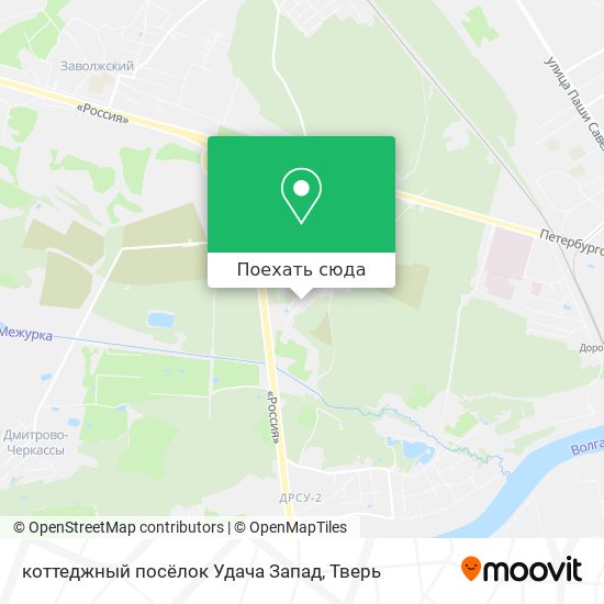 Карта коттеджный посёлок Удача Запад