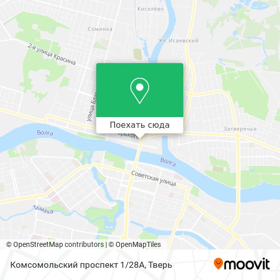 Карта Комсомольский проспект 1/28А