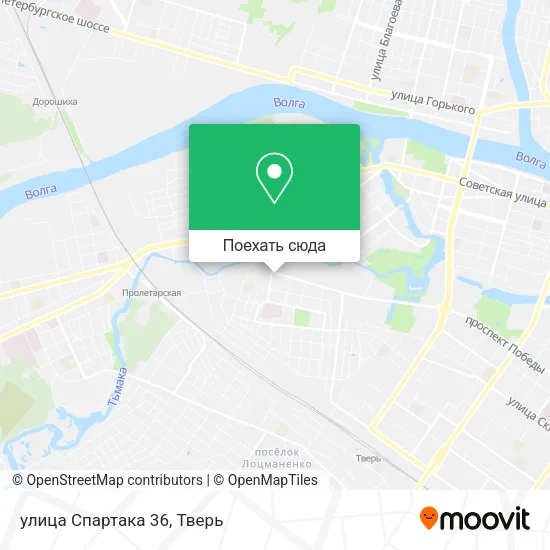 Карта улица Спартака 36