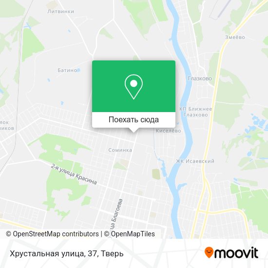 Карта Хрустальная улица, 37