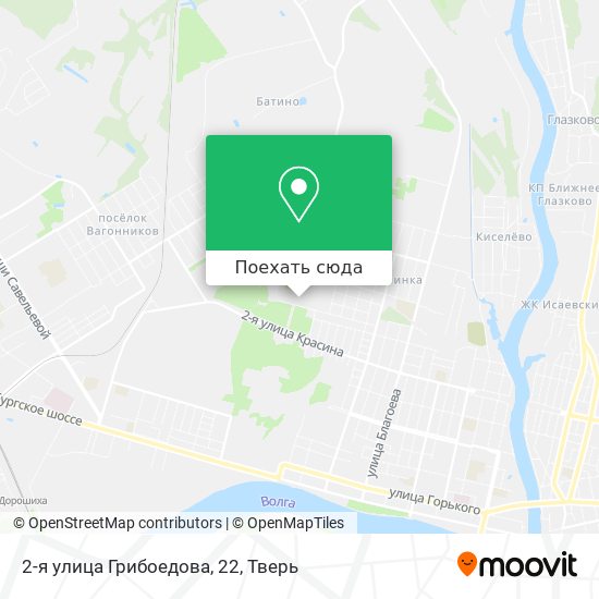 Карта 2-я улица Грибоедова, 22