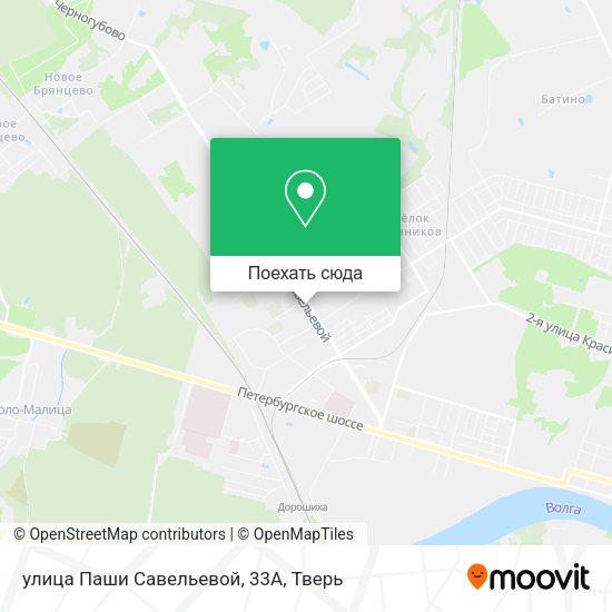 Карта улица Паши Савельевой, 33А
