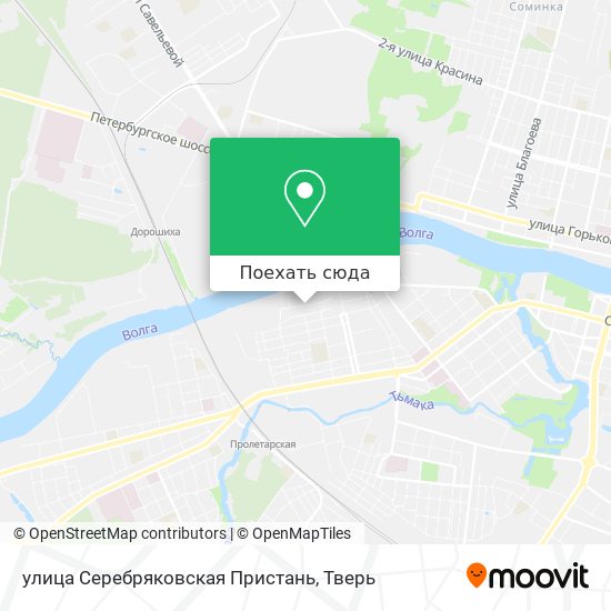 Карта улица Серебряковская Пристань