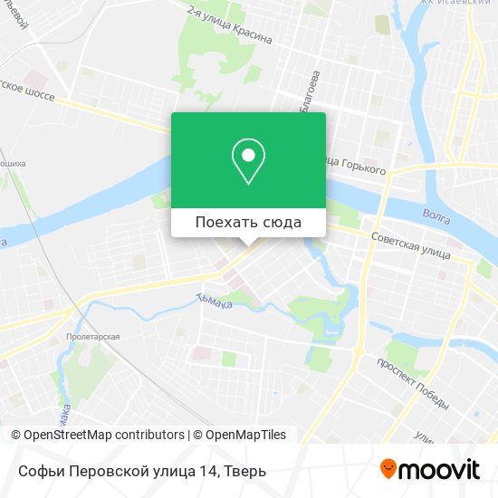 Карта Софьи Перовской улица 14