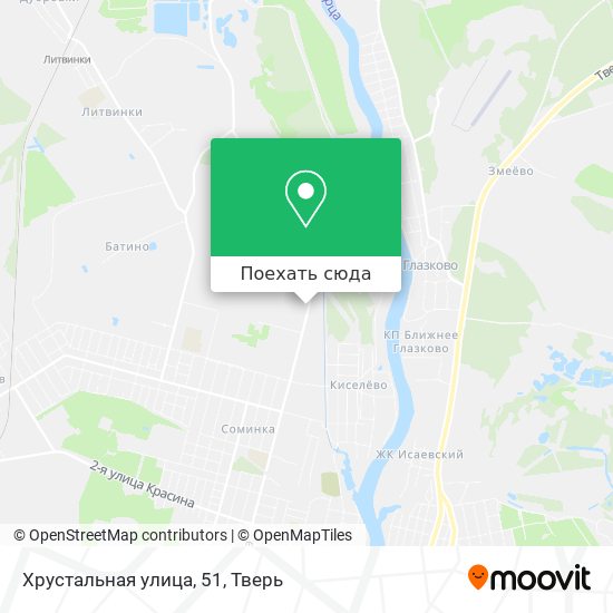 Карта Хрустальная улица, 51