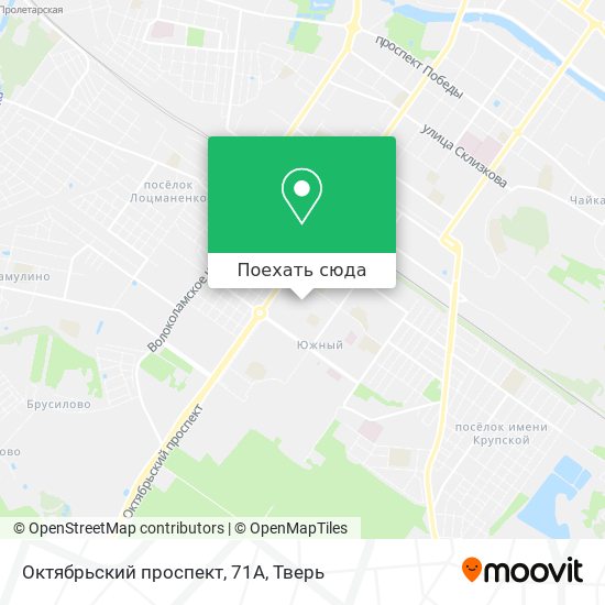 Карта Октябрьский проспект, 71А